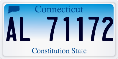 CT license plate AL71172