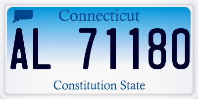 CT license plate AL71180