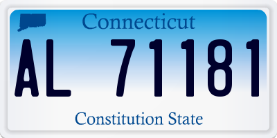 CT license plate AL71181