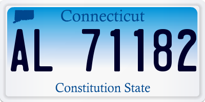 CT license plate AL71182