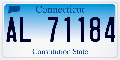 CT license plate AL71184