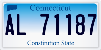 CT license plate AL71187
