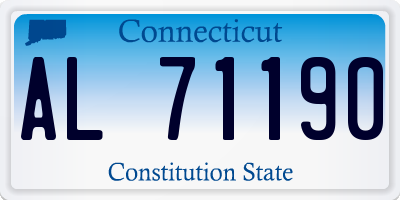 CT license plate AL71190