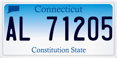 CT license plate AL71205