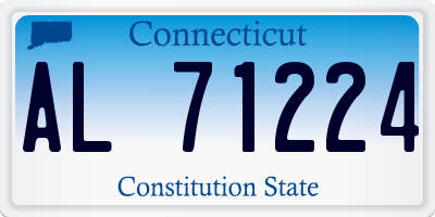 CT license plate AL71224