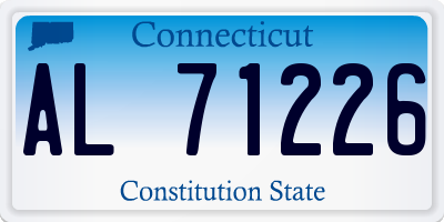 CT license plate AL71226