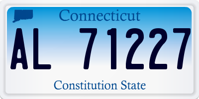 CT license plate AL71227