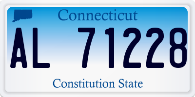 CT license plate AL71228