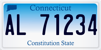 CT license plate AL71234
