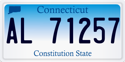 CT license plate AL71257