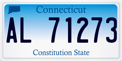 CT license plate AL71273