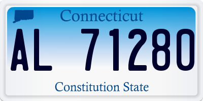 CT license plate AL71280
