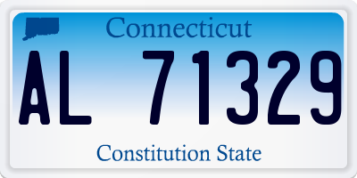 CT license plate AL71329