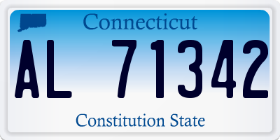 CT license plate AL71342