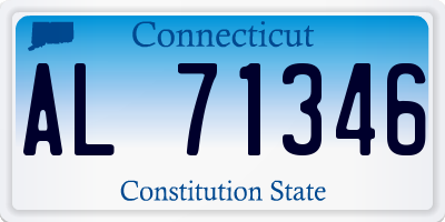 CT license plate AL71346