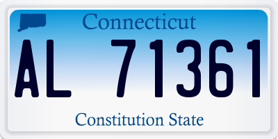 CT license plate AL71361