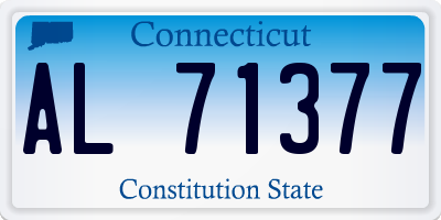 CT license plate AL71377