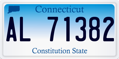 CT license plate AL71382