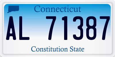 CT license plate AL71387