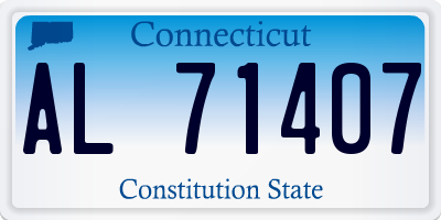CT license plate AL71407