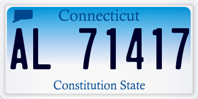 CT license plate AL71417