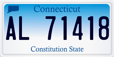 CT license plate AL71418