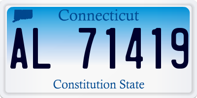 CT license plate AL71419