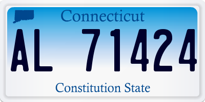 CT license plate AL71424