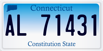 CT license plate AL71431