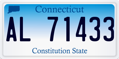 CT license plate AL71433
