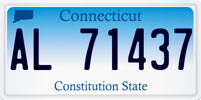 CT license plate AL71437