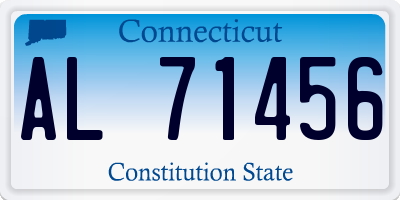 CT license plate AL71456