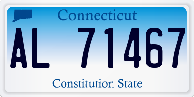 CT license plate AL71467