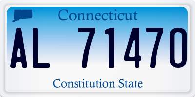 CT license plate AL71470