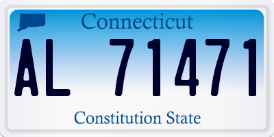 CT license plate AL71471