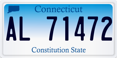 CT license plate AL71472