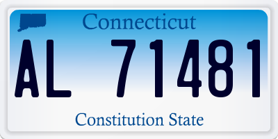 CT license plate AL71481