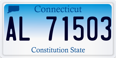 CT license plate AL71503