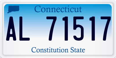 CT license plate AL71517