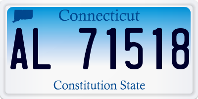 CT license plate AL71518