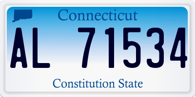 CT license plate AL71534