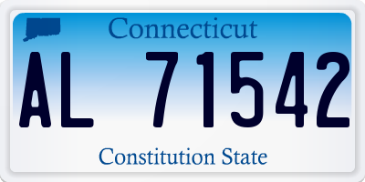 CT license plate AL71542