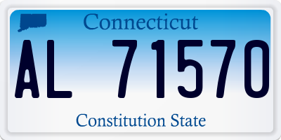 CT license plate AL71570