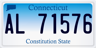 CT license plate AL71576