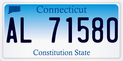 CT license plate AL71580
