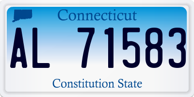 CT license plate AL71583