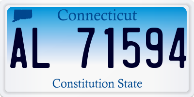 CT license plate AL71594