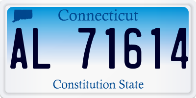 CT license plate AL71614