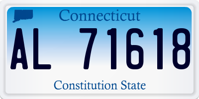 CT license plate AL71618