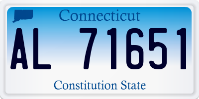 CT license plate AL71651